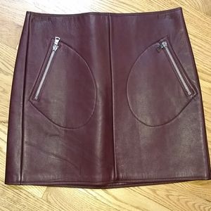 NWT GAP  leather mini-skirt with hand pockets 0